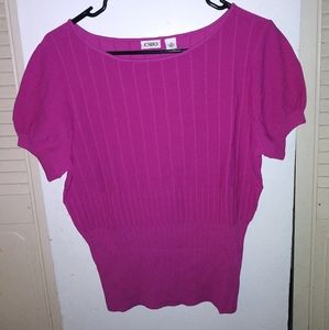 Cato Short Sleeve Blouse Sz M